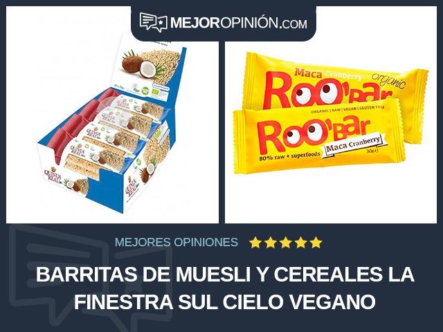 Barritas de muesli y cereales La Finestra sul Cielo Vegano