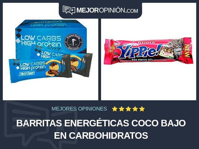 Barritas energéticas Coco Bajo en carbohidratos