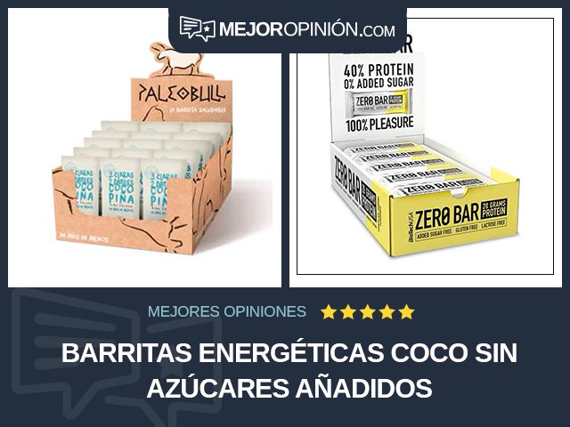 Barritas energéticas Coco Sin azúcares añadidos