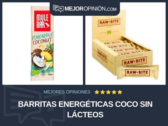 Barritas energéticas Coco Sin lácteos