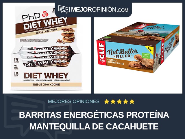 Barritas energéticas Proteína Mantequilla de cacahuete