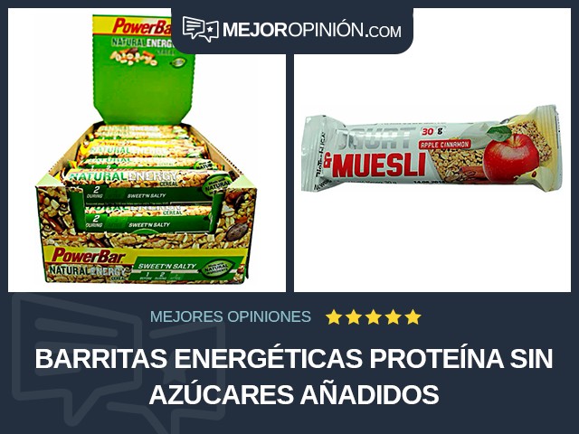 Barritas energéticas Proteína Sin azúcares añadidos