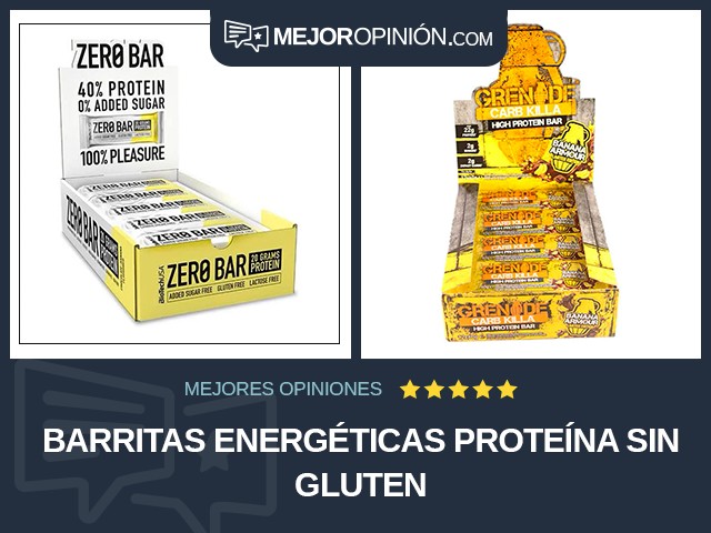 Barritas energéticas Proteína Sin gluten