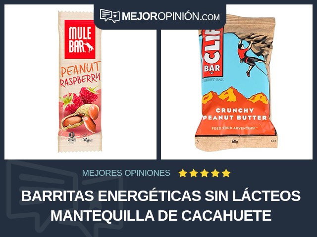 Barritas energéticas Sin lácteos Mantequilla de cacahuete