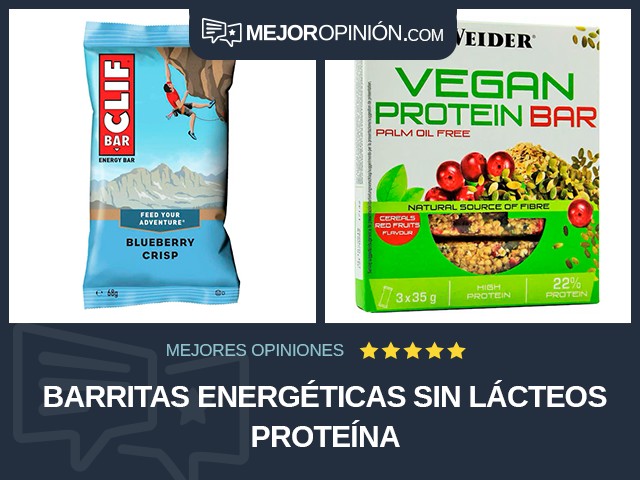 Barritas energéticas Sin lácteos Proteína