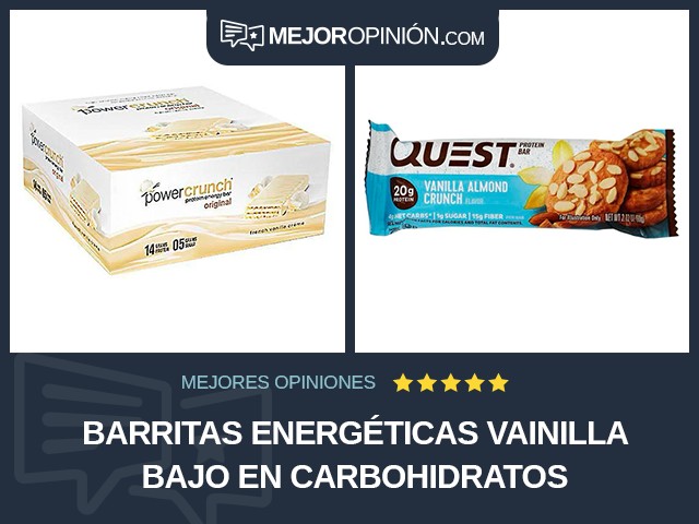 Barritas energéticas Vainilla Bajo en carbohidratos