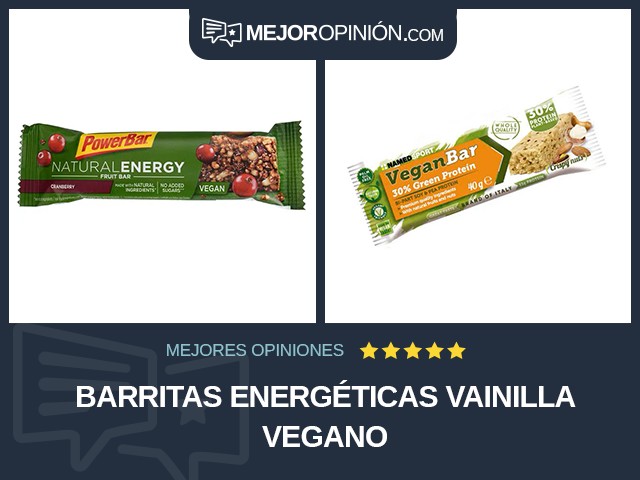 Barritas energéticas Vainilla Vegano