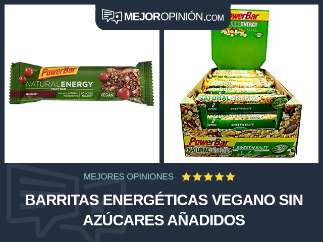 Barritas energéticas Vegano Sin azúcares añadidos