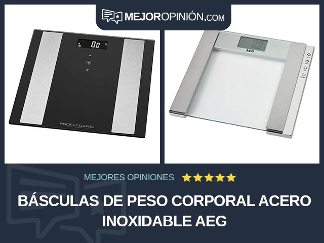 Básculas de peso corporal Acero inoxidable AEG