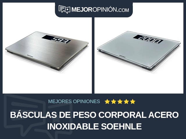 Básculas de peso corporal Acero inoxidable Soehnle