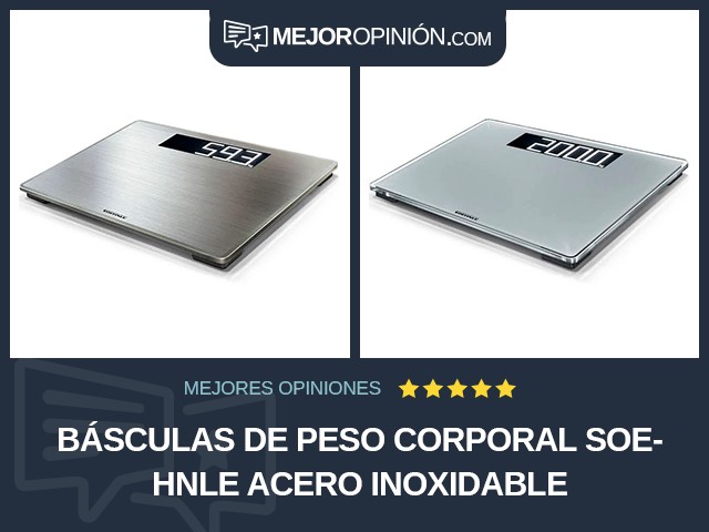 Básculas de peso corporal Soehnle Acero inoxidable