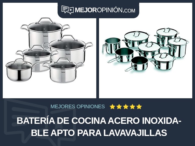 Batería de cocina Acero inoxidable Apto para lavavajillas