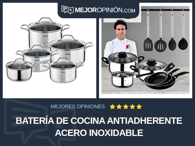 Batería de cocina Antiadherente Acero inoxidable