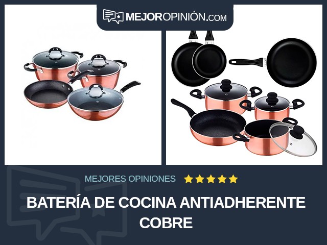 Batería de cocina Antiadherente Cobre