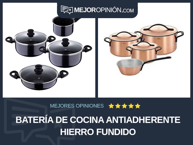 Batería de cocina Antiadherente Hierro fundido