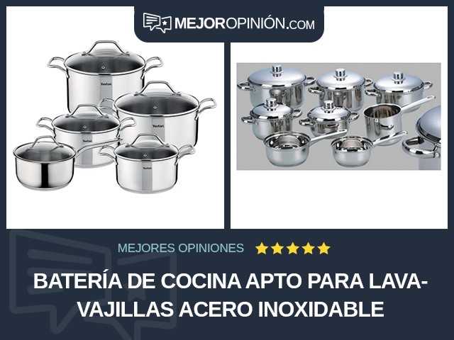 Batería de cocina Apto para lavavajillas Acero inoxidable