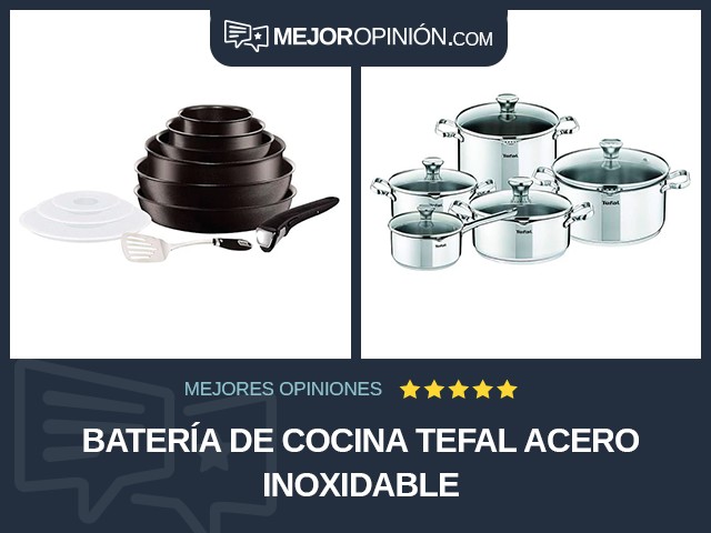 Batería de cocina Tefal Acero inoxidable