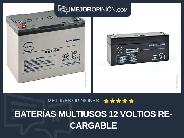 Baterías multiusos 12 voltios Recargable