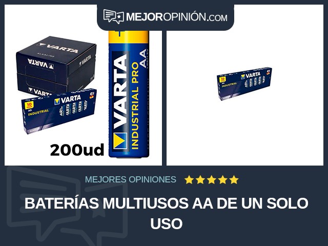 Baterías multiusos AA De un solo uso