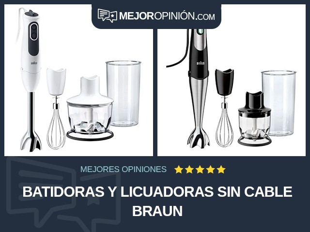 Batidoras y licuadoras Sin cable Braun