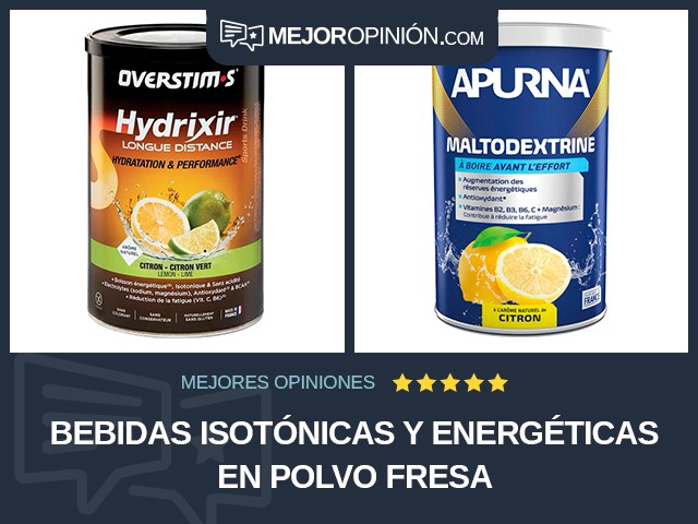 Bebidas isotónicas y energéticas En polvo Fresa