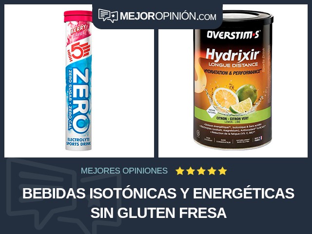 Bebidas isotónicas y energéticas Sin gluten Fresa