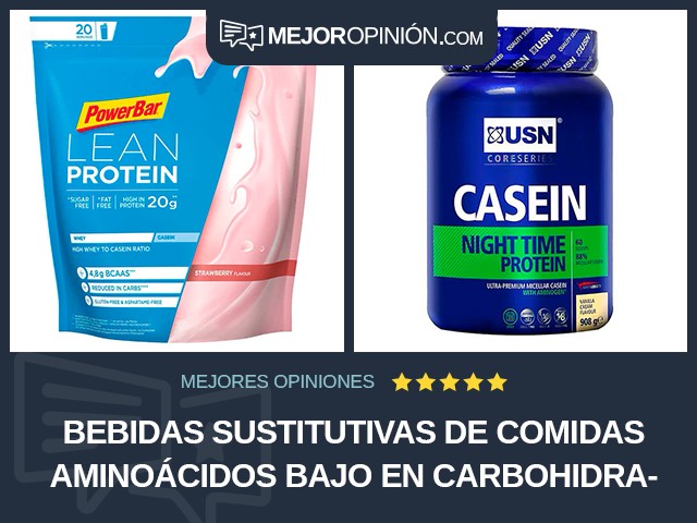 Bebidas sustitutivas de comidas Aminoácidos Bajo en carbohidratos