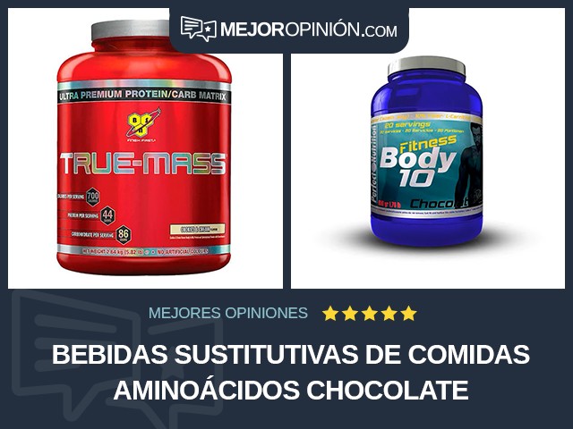 Bebidas sustitutivas de comidas Aminoácidos Chocolate