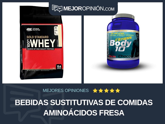 Bebidas sustitutivas de comidas Aminoácidos Fresa