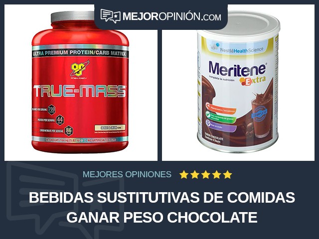 Bebidas sustitutivas de comidas Ganar peso Chocolate