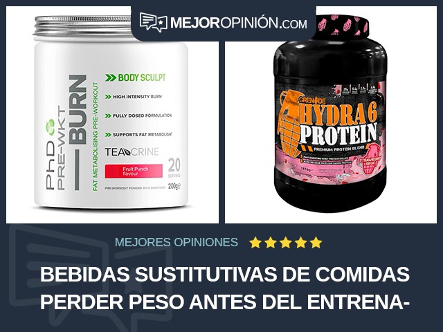 Bebidas sustitutivas de comidas Perder peso Antes del entrenamiento