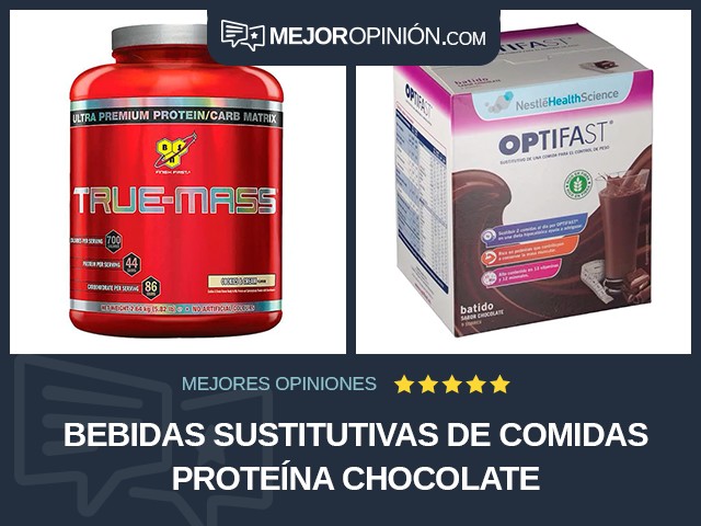 Bebidas sustitutivas de comidas Proteína Chocolate