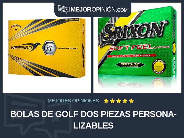 Bolas de golf Dos piezas Personalizables