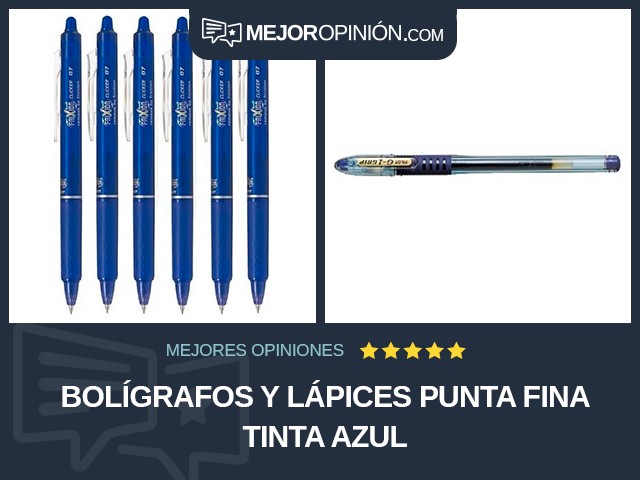 Bolígrafos y lápices Punta fina Tinta azul