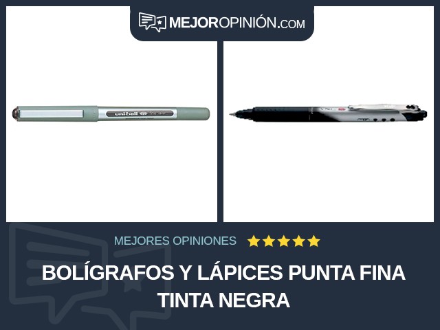 Bolígrafos y lápices Punta fina Tinta negra