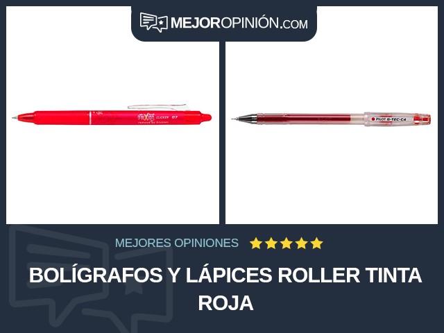 Bolígrafos y lápices Roller Tinta roja