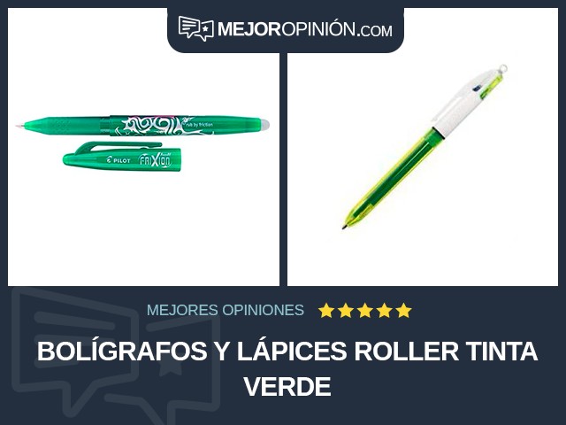 Bolígrafos y lápices Roller Tinta verde