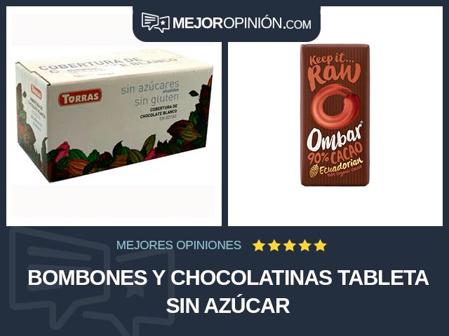 Bombones y chocolatinas Tableta Sin azúcar