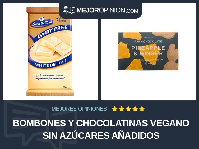 Bombones y chocolatinas Vegano Sin azúcares añadidos