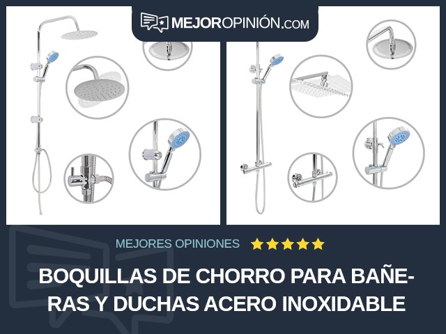 Boquillas de chorro para bañeras y duchas Acero inoxidable Altura ajustable