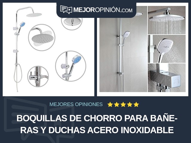 Boquillas de chorro para bañeras y duchas Acero inoxidable Multicabezal