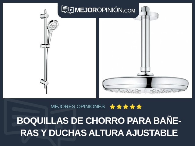 Boquillas de chorro para bañeras y duchas Altura ajustable Chorro