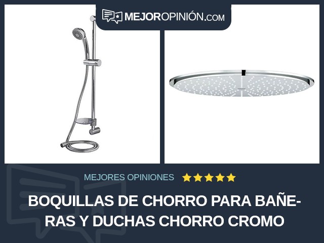 Boquillas de chorro para bañeras y duchas Chorro Cromo