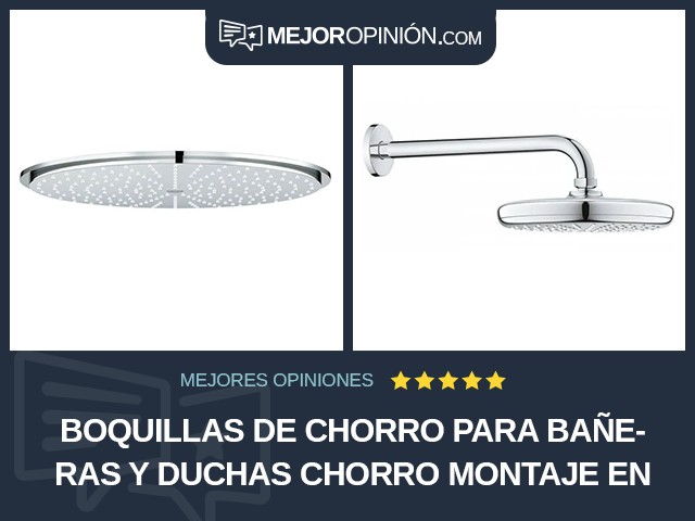 Boquillas de chorro para bañeras y duchas Chorro Montaje en el techo