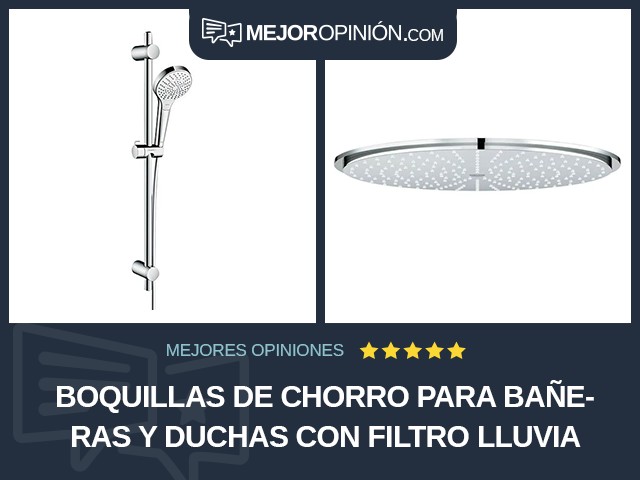 Boquillas de chorro para bañeras y duchas Con filtro Lluvia