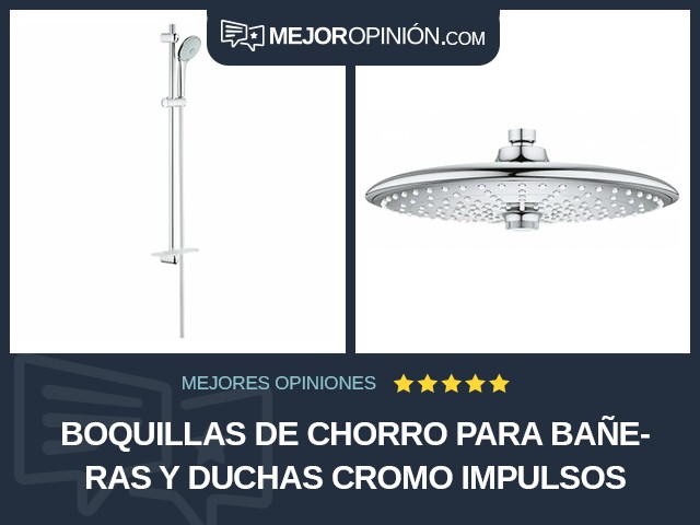 Boquillas de chorro para bañeras y duchas Cromo Impulsos