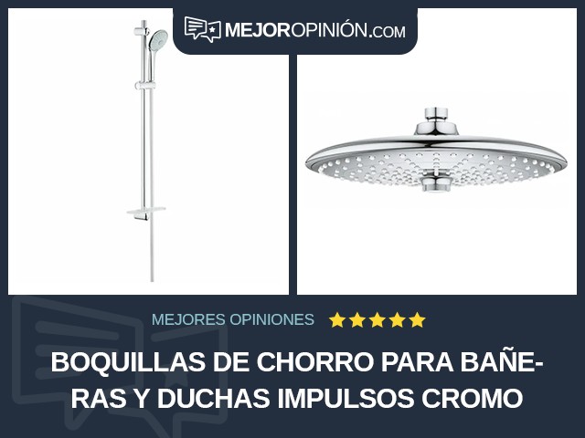 Boquillas de chorro para bañeras y duchas Impulsos Cromo