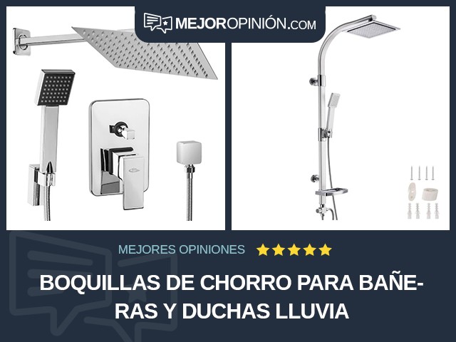 Boquillas de chorro para bañeras y duchas Lluvia