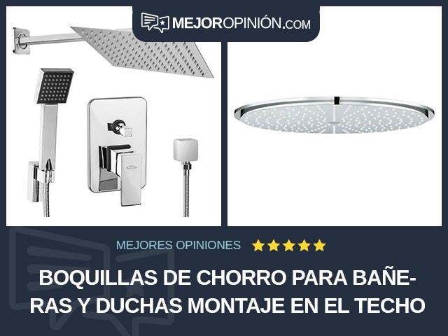 Boquillas de chorro para bañeras y duchas Montaje en el techo Manual