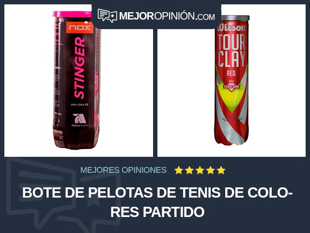 Bote de pelotas de tenis De colores Partido